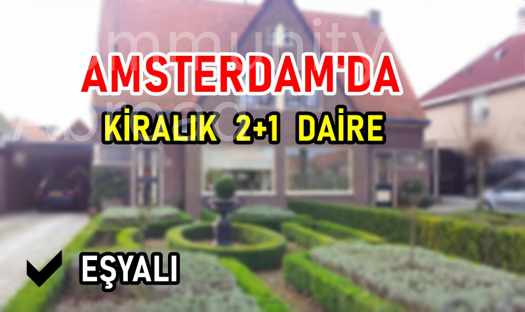 Amsterdam'da  Kiralık 2+1 Eşyalı Daire